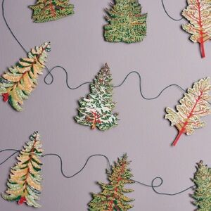 Vibrant Green and Red Holiday Garland